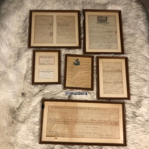 Antique Civil War Display Documents James Hoagland